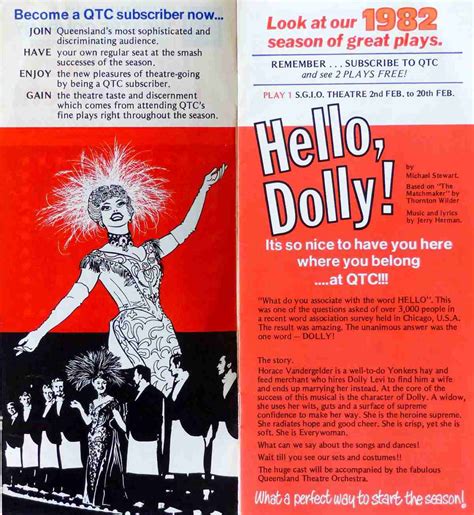 Hello Dolly Brisbane Toby Simkin 百老汇专家 Broadway