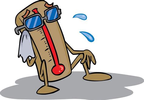 Cartoon Thermometer At Hot Weather Free Image Download