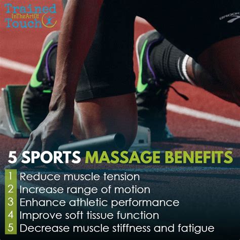 5 Sports Massage Benefits 1 Reduce Muscle Tension 2 Increase Range Of Motion 3 Enhance