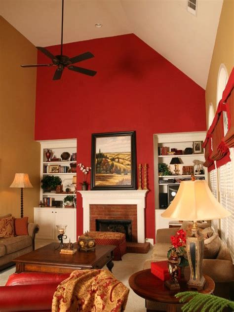 30 Living Room Red Accent Wall Decoomo