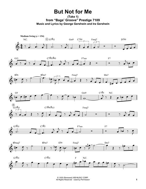 But Not For Me Sheet Music Miles Davis Trumpet Transcription