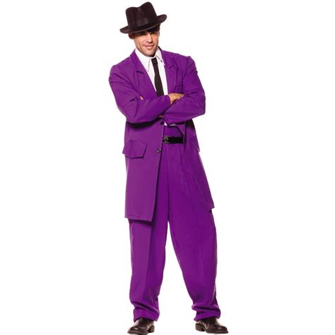 Zoot Suit Mens 1920s Purple Gangster Mobster Suit Halloween Costume