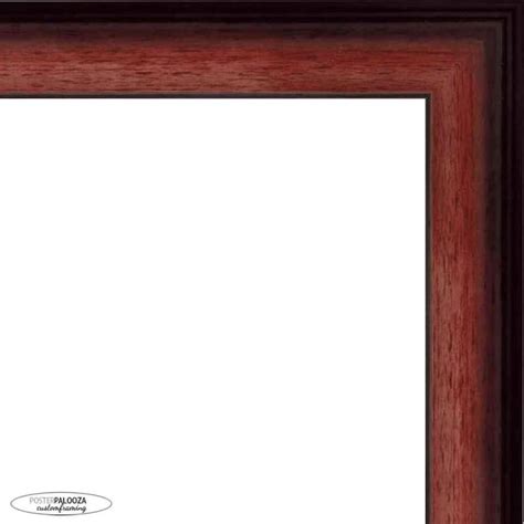 8x20 Traditional Mahogany Complete Wood Picture Frame With Uv Acrylic