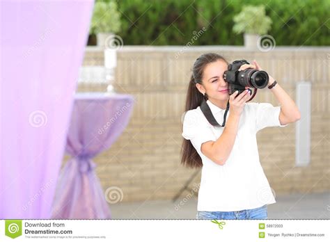 Wedding Photographer In Action Stock Image Image Of Journalist