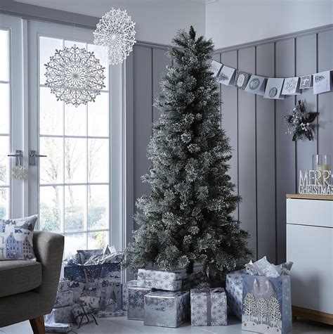Tesco Luxury 65ft Alpine Snow Artificial Christmas Tree Green A