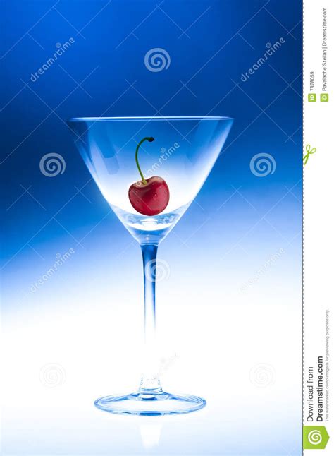 Cocktail Martini Glass With Cherry Stock Image Image Of Martini Halved 7878059
