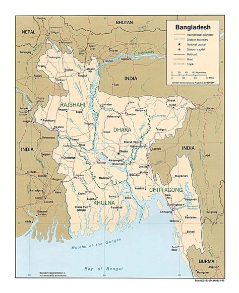 Bangladesh Higt Detailed Map With Subdivisions Administrative Map Of