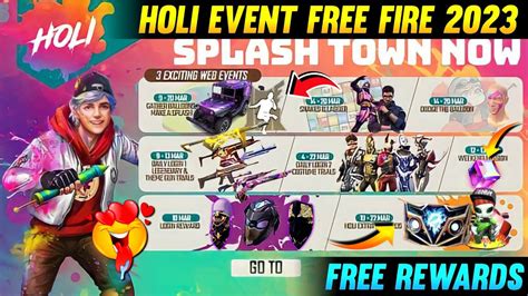 Holi Event Free Fire 2023 Free Fire Holi Event 2023 Free Rewards