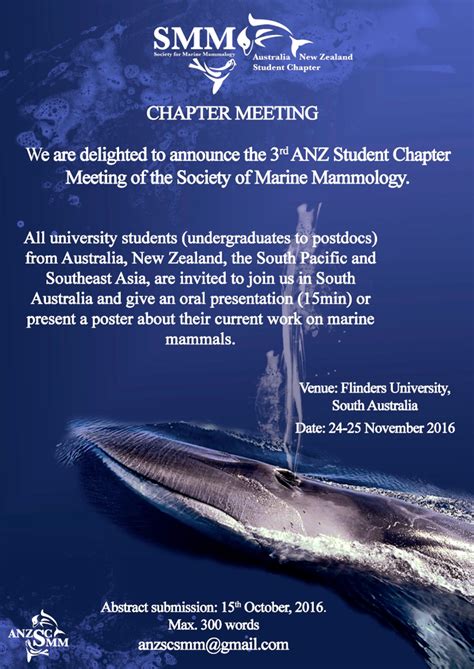 Poster Anz Society For Marine Mammalogy