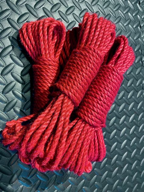 Red Jute Rope 6mm X 9m 95m Length Red Rigger