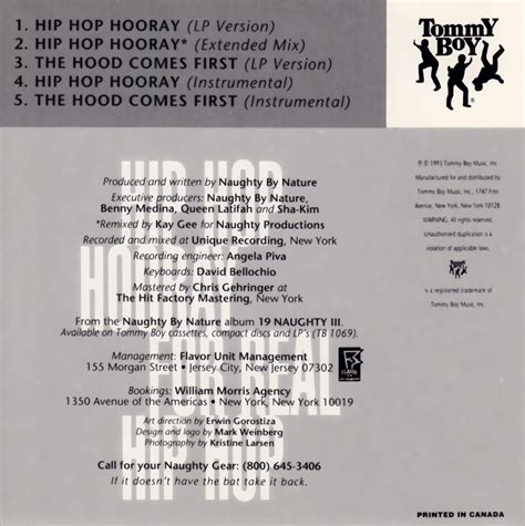 Highest Level Of Music Naughty By Nature Hip Hop Hooray Cds 1993