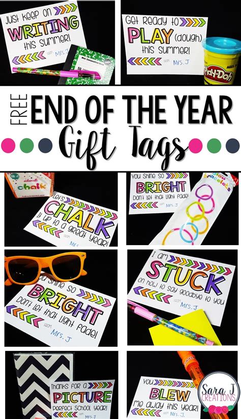 10 Free End Of The Year Student T Tags Sara J Creations