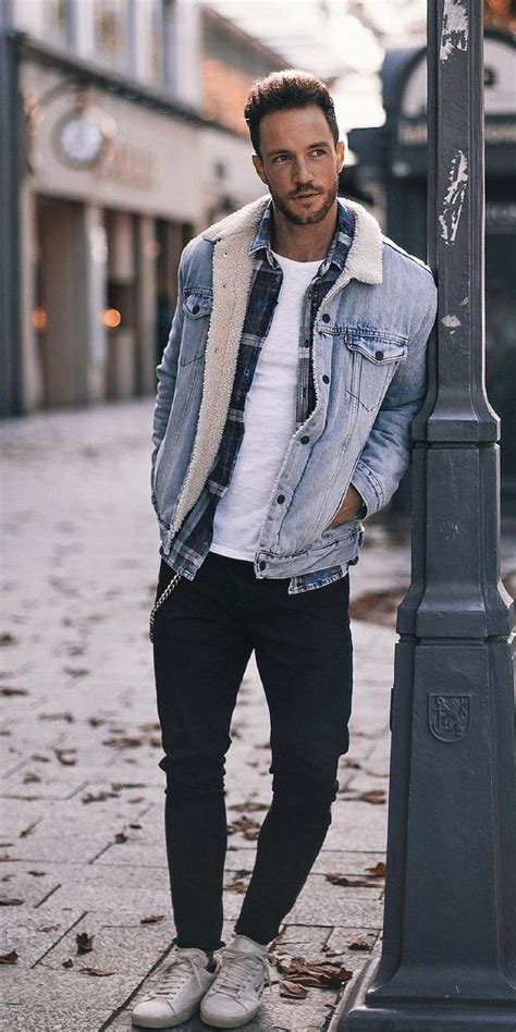 Fall Street Styles Looks For Men Mens Outfits Jean Jacket Outfits