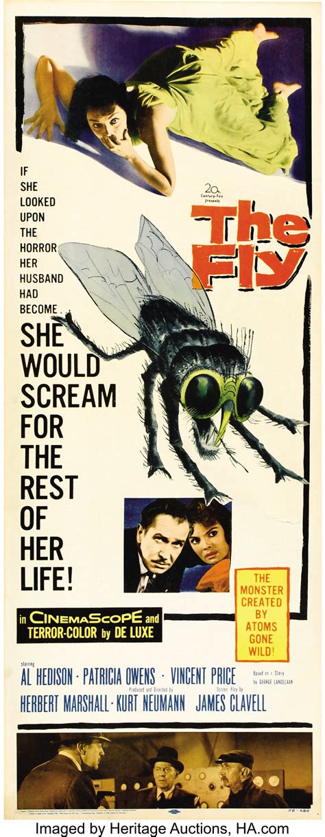 The Fly 20th Century Fox 1958 Insert 14 X 36 Movie Lot