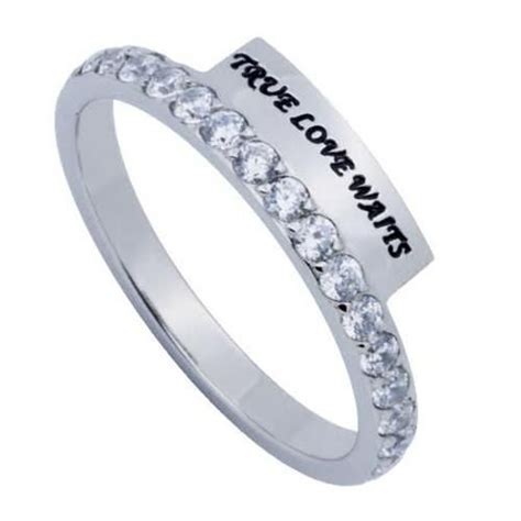 Eternity Ring True Love Waits 1 Timothy 412 Bible Verse Stainless