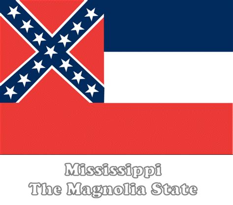 Large Horizontal Printable Mississippi State Flag From Netstatecom
