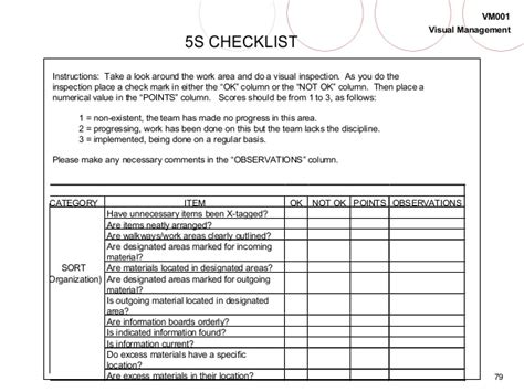 Eye wash station checklist +spreadsheet. Visual management