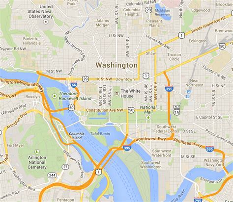 Washington Dc Landmarks Map