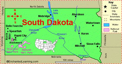 Political Map Of South Dakota