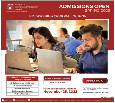 Institute Of Business Administration Iba Karachi Admission 2022