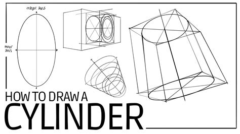 How To Draw A Cylinder Youtube