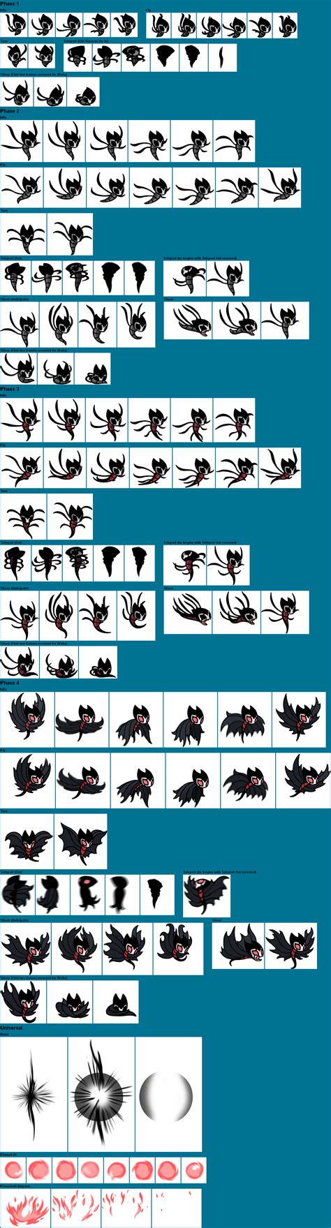 The Hollow Knight Sprite Sheet