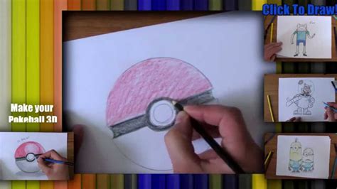 How To Draw A Pokeball Easy Pt1 Youtube