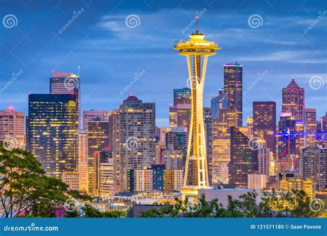 Seattle Washington Usa Skyline Editorial Image Image Of Place