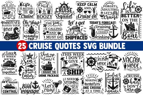 Cruise SVG Bundle Ship Boat Trip PNG | Photoshop Graphics ~ Creative Market