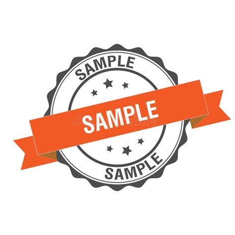 Sample Stamp Illustration Stock Vector Illustration Of Text 107431562