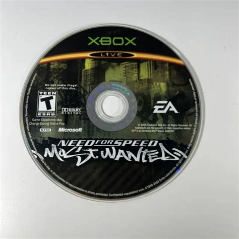 NEED FOR SPEED Most Wanted Original Microsoft Xbox Game Disk Only PicClick