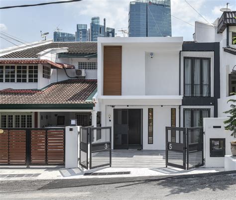 Modern Malaysian Terrace House Exterior Design House Roof Design Terrace House Exterior