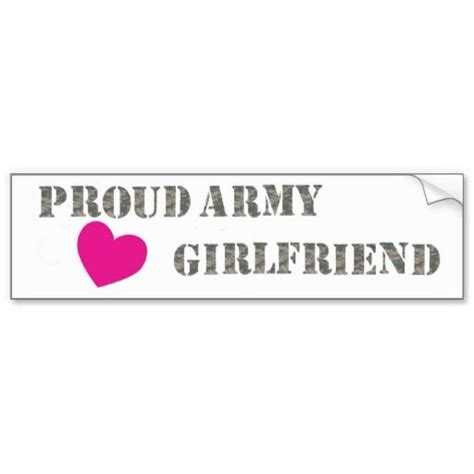 Proud Army Girlfriend Bumper Sticker Zazzle Army Girlfriend Proud Army Girlfriend Army