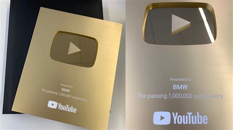 Bmw Earns Youtubes ‘golden Button Award