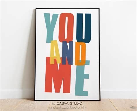 You And Me Sign Love Wall Art Decor Couple T T For Etsy