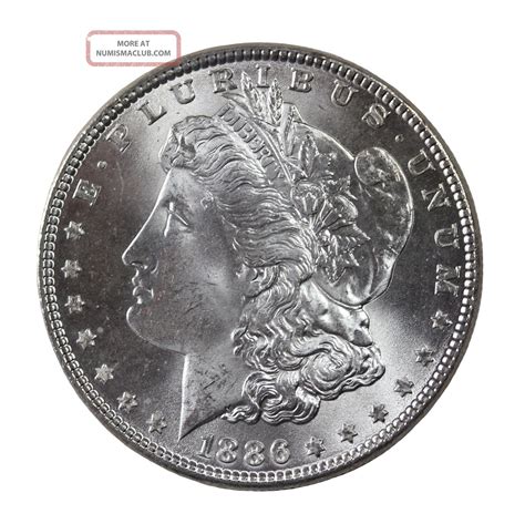 1886 P Morgan Silver Dollar Philadelphia Choice Bu Gem Uncirculated