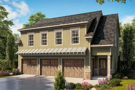 Browse carriage house plans with photos. 3-Car Carriage House Plan with Two Upstairs Bedrooms ...