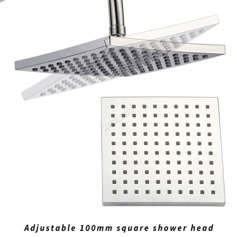 Foxhunter Bathroom Mixer Shower Set Twin Head Round Square Chrome