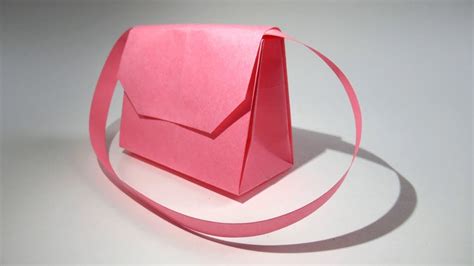 How To Make A Paper Handbag Easy Origami Handbag Tutorial Youtube