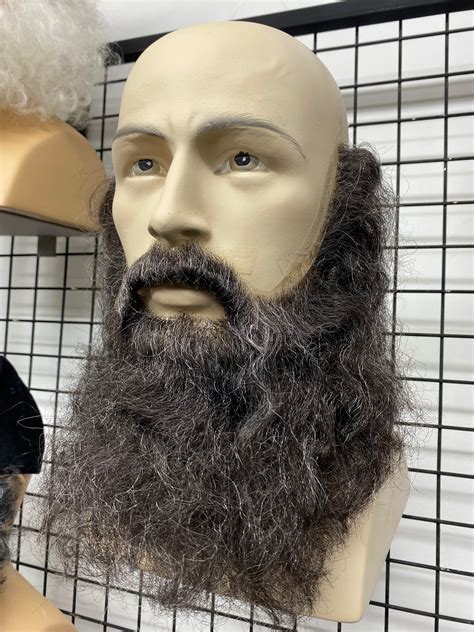Realistic Fake Beard And Moustache Set Human Hair Hand Etsy