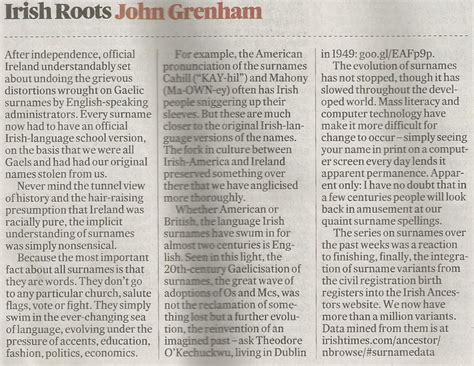 As They Were John Grenham Whats In A Name
