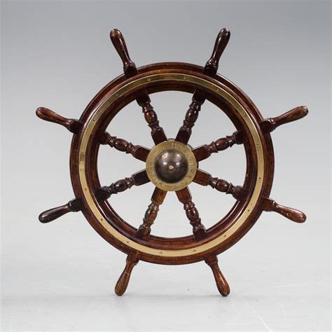A Ship Steering Wheel By John Hastleand Co Greenock England Early 20th