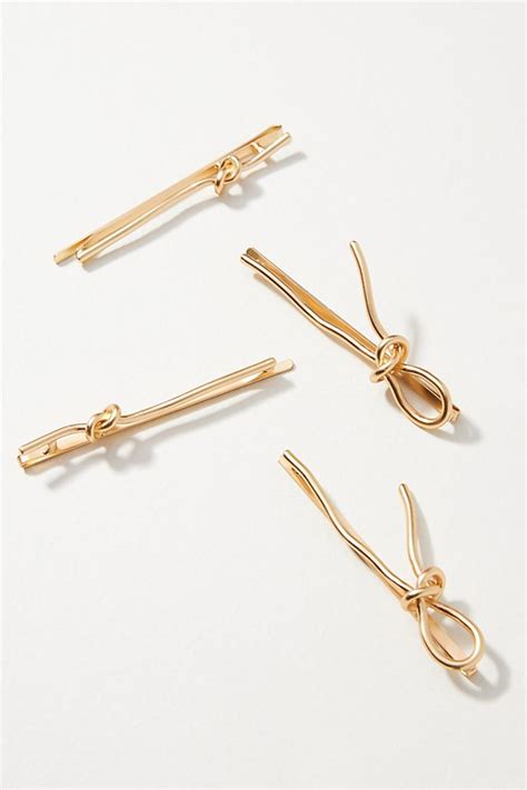 Hammered Knot Bobby Pin Set Anthropologie