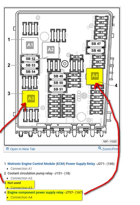 2008 Vw Eos Convertible How Can I Get A Diagram For The Front Fuse Box