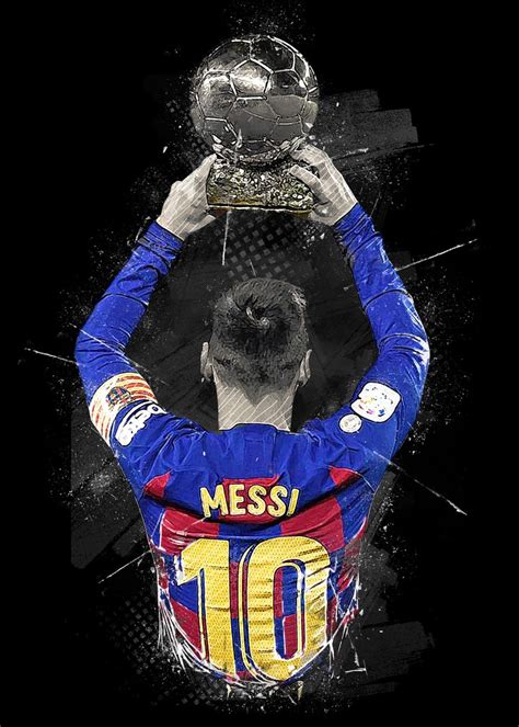 Lionel Messi Ballon Dor Paintings Art In 2020 Lionel Messi Posters