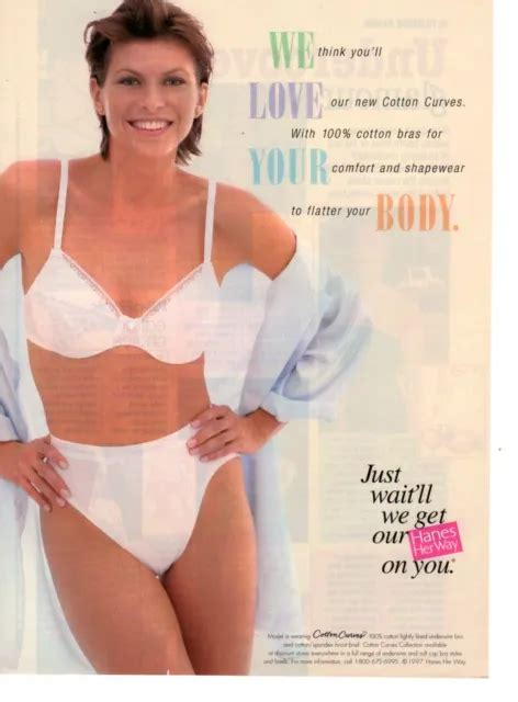VINTAGE ADVERTISING PRINT Fashion Ad Underwear HANES Her Way Love Your