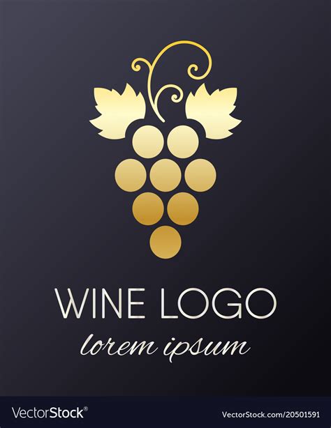 Grapes Logo Design Element Royalty Free Vector Image