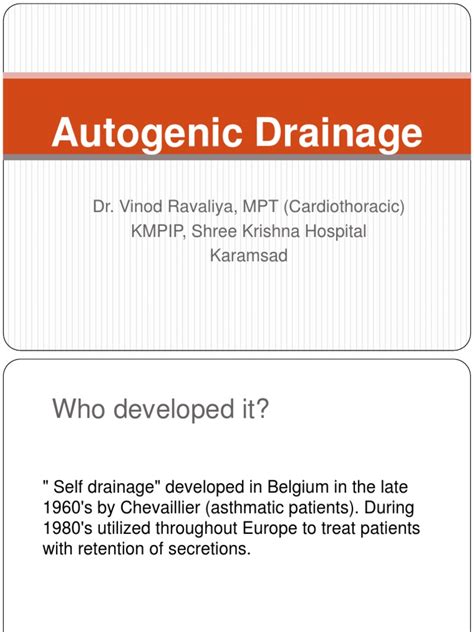 Autogenic Drainage And Flutter Non Invasive Airway Clearance