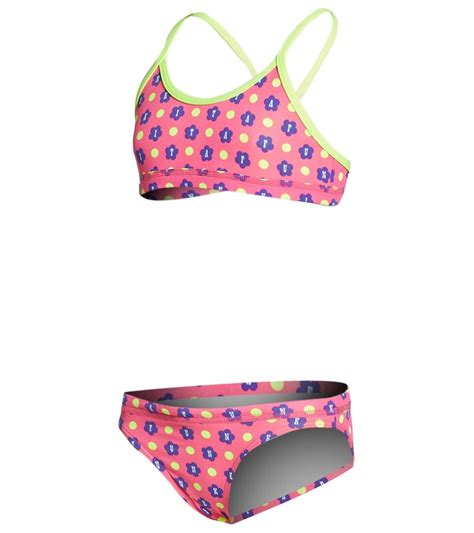 funkita girls daisy dots racerback two piece bikini set at free shipping