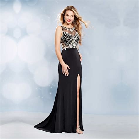 2017 Black Sexy Long Evening Dresses Party Mermaid Beaded Crystal